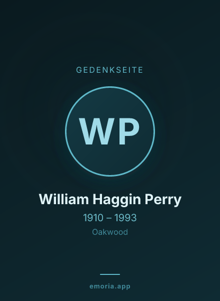 Gedenkportrait von William Haggin Perry