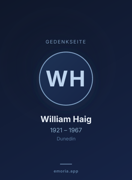 Gedenkportrait von William Haig