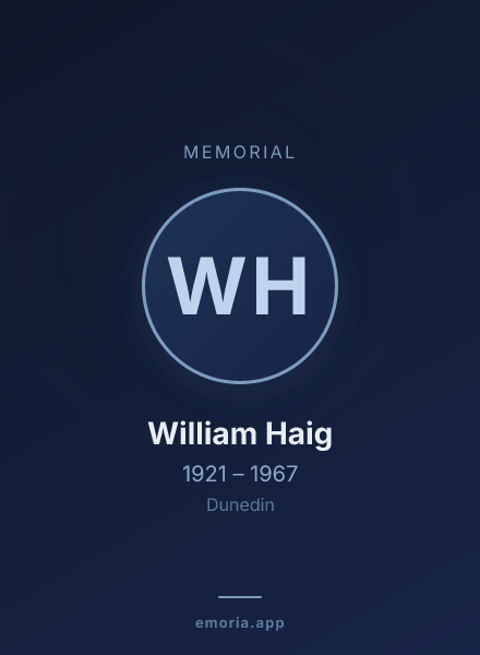 Memorial portrait of William Haig