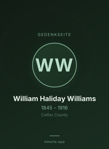 Gedenkportrait von William Haliday Williams