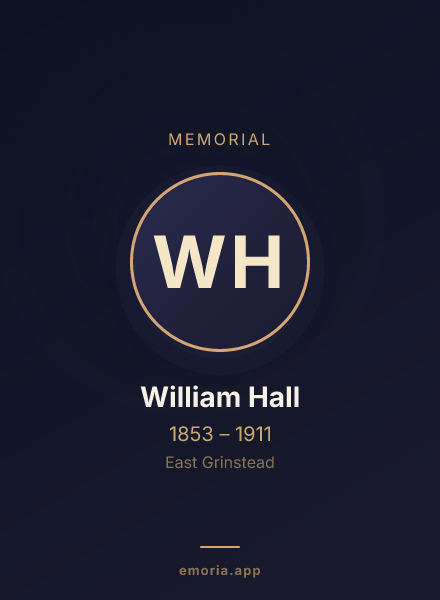 Memorial portrait of William Hall