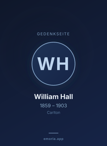 Gedenkportrait von William Hall