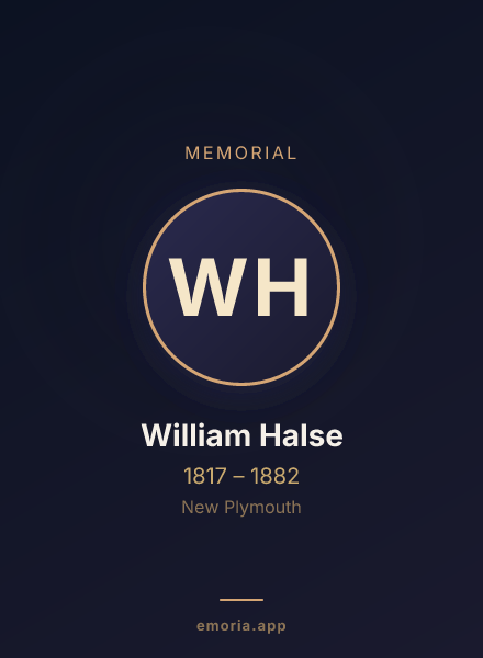 Memorial portrait of William Halse
