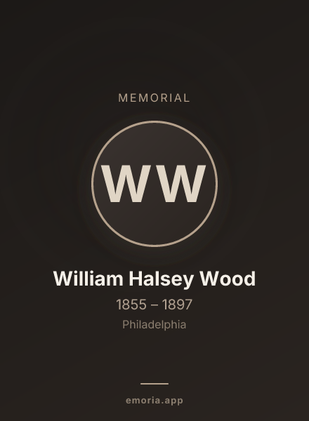 Memorial portrait of William Halsey Wood