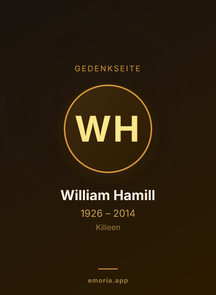 Gedenkportrait von William Hamill