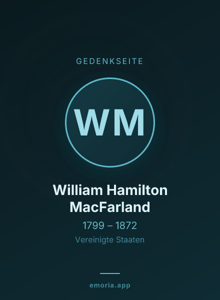 Gedenkportrait von William Hamilton MacFarland