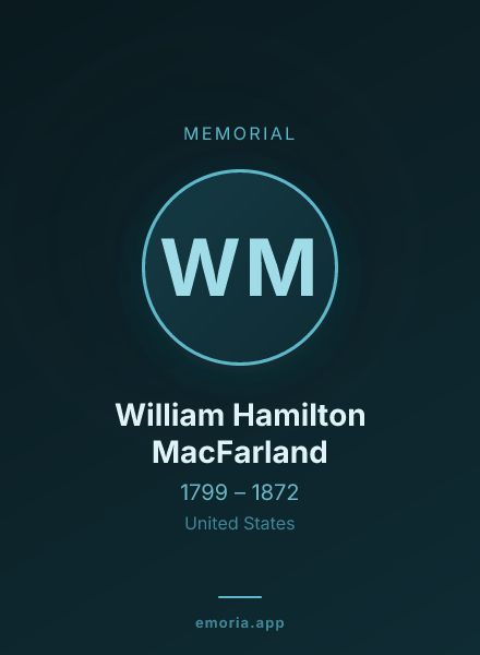 Memorial portrait of William Hamilton MacFarland