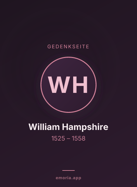 Gedenkportrait von William Hampshire