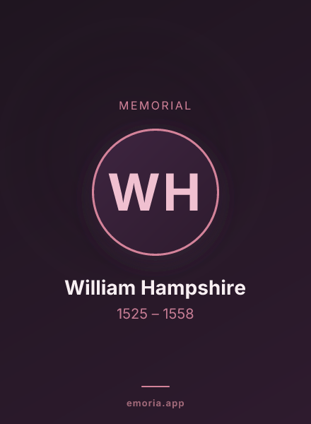 Memorial portrait of William Hampshire