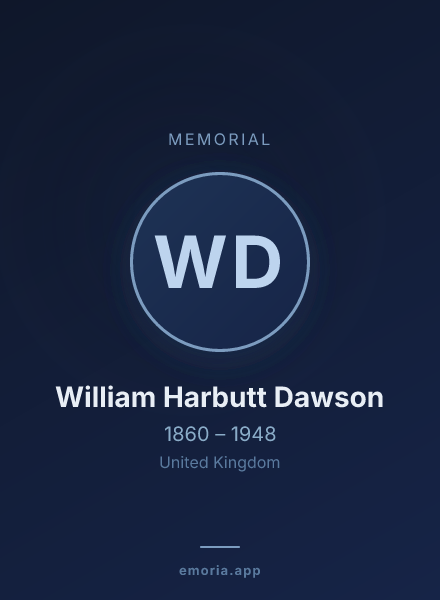 Memorial portrait of William Harbutt Dawson