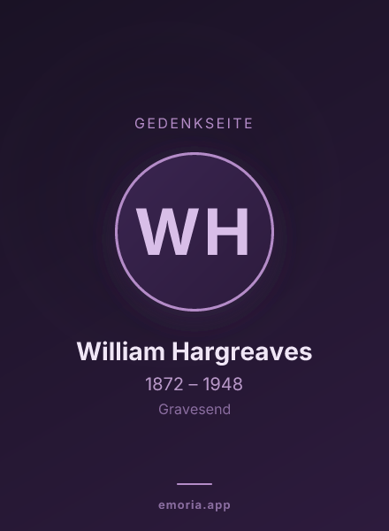 Gedenkportrait von William Hargreaves