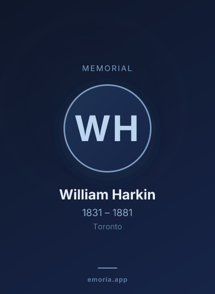 Memorial portrait of William Harkin