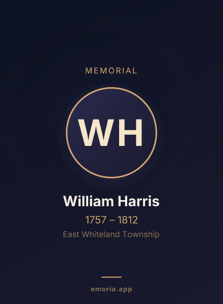 Memorial portrait of William Harris