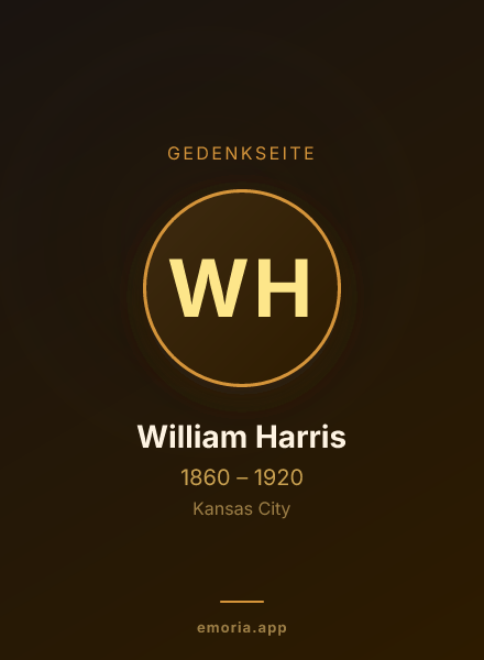 Gedenkportrait von William Harris