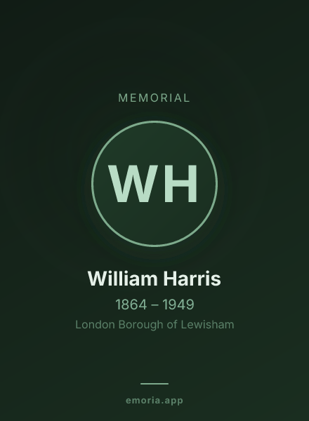Memorial portrait of William Harris