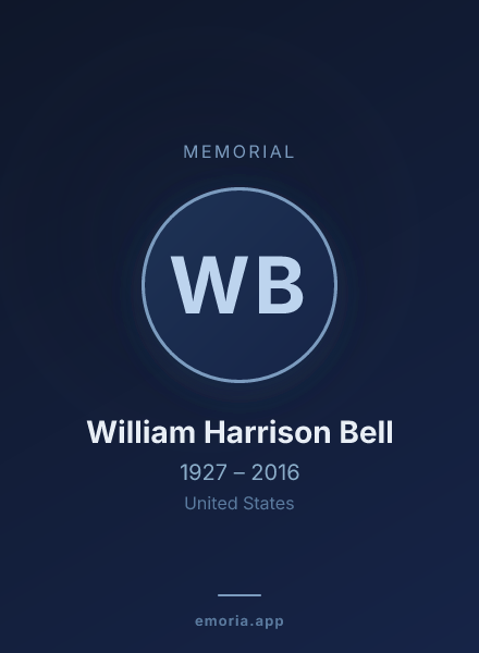 Memorial portrait of William Harrison Bell