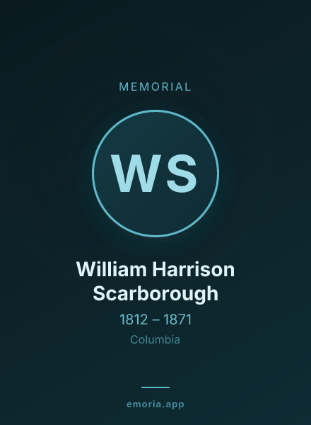 Memorial portrait of William Harrison Scarborough