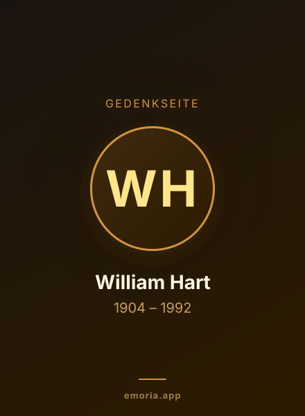 Gedenkportrait von William Hart