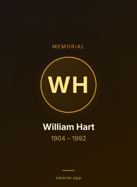 Memorial portrait of William Hart