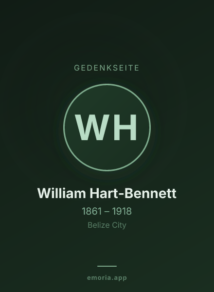 Gedenkportrait von William Hart-Bennett