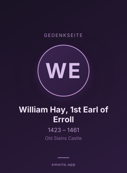 Gedenkportrait von William Hay, 1st Earl of Erroll