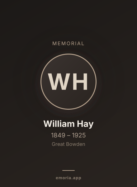 Memorial portrait of William Hay