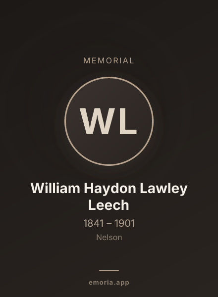 Memorial portrait of William Haydon Lawley Leech