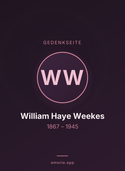 Gedenkportrait von William Haye Weekes