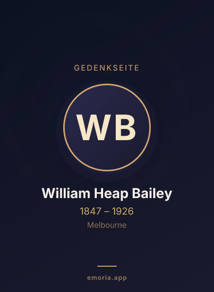 Gedenkportrait von William Heap Bailey
