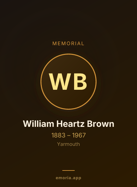 Memorial portrait of William Heartz Brown
