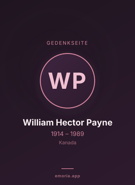 Gedenkportrait von William Hector Payne