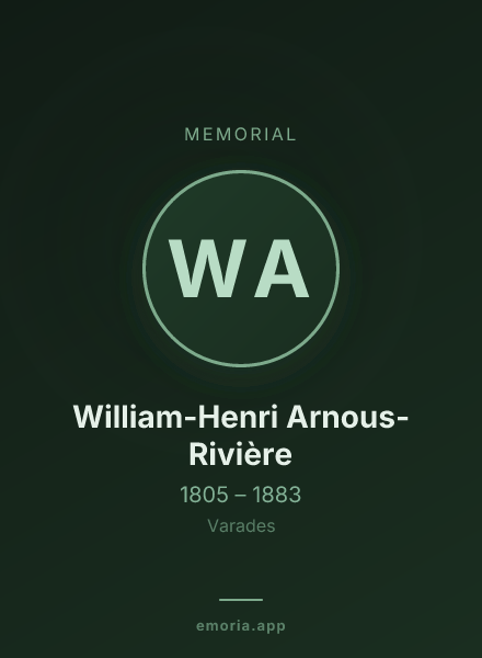 Memorial portrait of William-Henri Arnous-Rivière