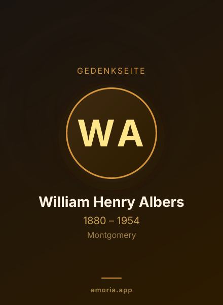 Gedenkportrait von William Henry Albers