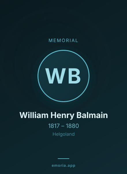 Memorial portrait of William Henry Balmain