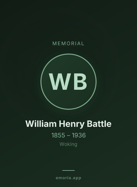 Memorial portrait of William Henry Battle