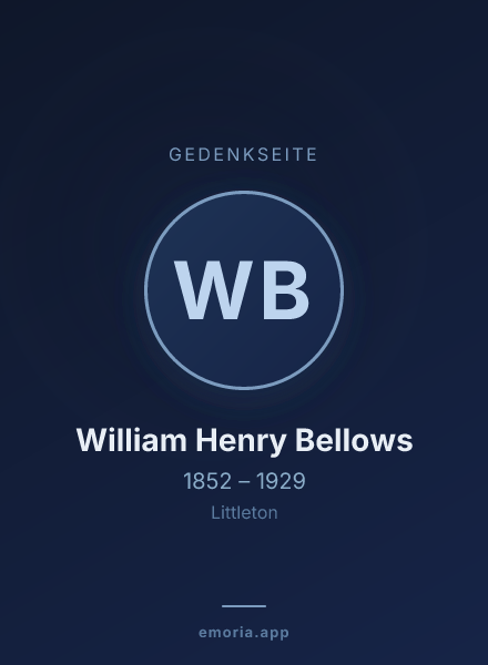 Gedenkportrait von William Henry Bellows