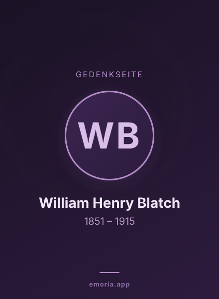 Gedenkportrait von William Henry Blatch