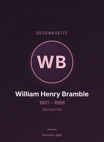 Gedenkportrait von William Henry Bramble