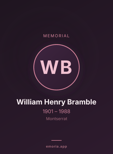 Memorial portrait of William Henry Bramble