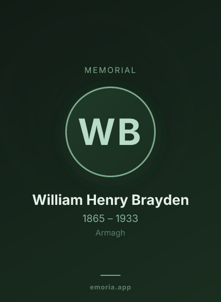 Memorial portrait of William Henry Brayden
