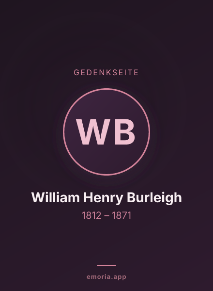 Gedenkportrait von William Henry Burleigh