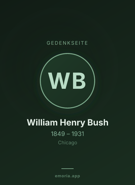 Gedenkportrait von William Henry Bush