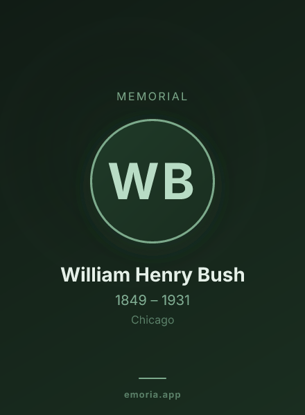 Memorial portrait of William Henry Bush