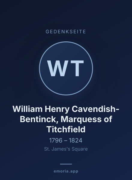 Gedenkportrait von William Henry Cavendish-Bentinck, Marquess of Titchfield