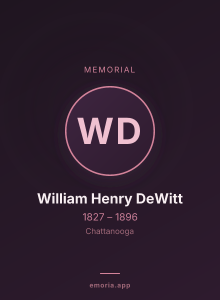Memorial portrait of William Henry DeWitt