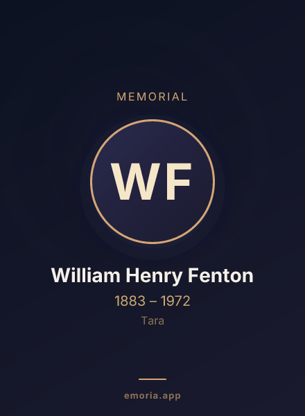 Memorial portrait of William Henry Fenton