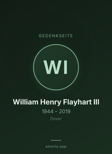 Gedenkportrait von William Henry Flayhart III