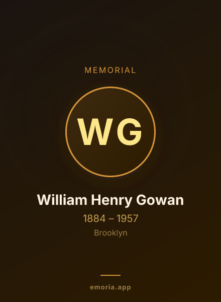 Memorial portrait of William Henry Gowan