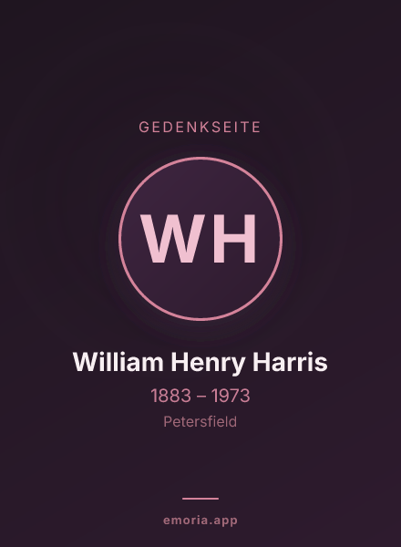 Gedenkportrait von William Henry Harris