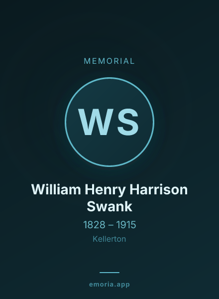 Memorial portrait of William Henry Harrison Swank